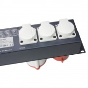 19 Mains Power Strip, 2 U, 9 Sockets