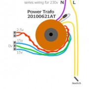 Audio Toroidal Transformer - Pri.: 2x115v- Sec.: 30vct - 2,5v