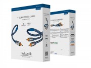 Inakustik Premium Y-Subwoofer Cable Y Sub; Cinch > 2 x Cinch Blau/Silver 