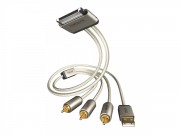 Inakustik Premium iPlug USB-/AV Kabel Apple   USB l RCA...