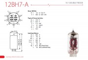 JJ 12BH7-A R.F. Double Triode Tube