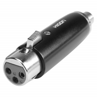 HICON Adapter - Cinch female/XLR 3-pol female gerade, schwarz