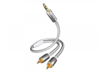 Inakustik Premium MP3 Audiocable 3,5 Jack Plug > 2  x Cinch White/Silver