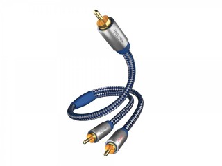 Inakustik Premium Y-Subwoofer Cable Y Sub; Cinch > 2 x Cinch Blau/Silver 