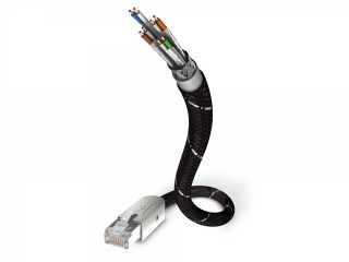 Inakustik Referenz Netzwerkkabel CAT7 RJ45 <> RJ45; SF-UTP Schwarz/Wei 20m