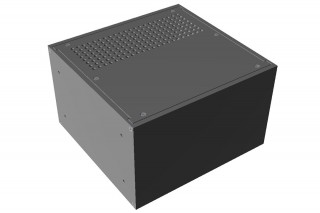 Spectra Vented Desktop Aluminum Enclosure, black vented, depth 203 mm