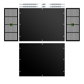 V-Case Pro 3U 19 Rack Case Body with front mounting rails